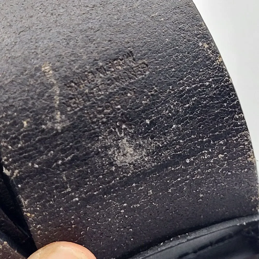 Black Thick Genuine Leather Belt Wide 40in